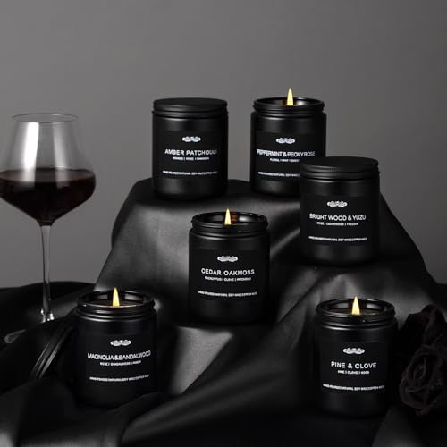 6 Pack Men Scented Candles Aromatherapy Gift Set