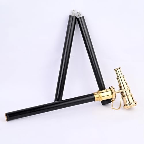 Brass Nautical Telescope Walking Stick with Compass