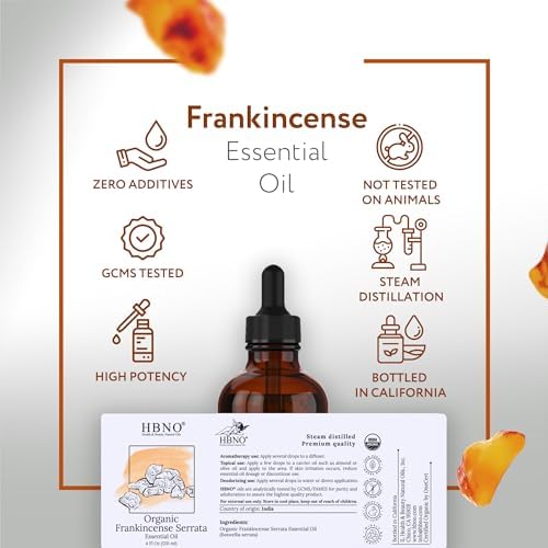 HBNO Organic Frankincense Essential Oil 4 Fl Oz