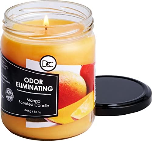 Mango Scented Odor Eliminating Candle - 80 Hour Burn