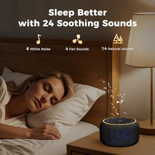 Mojikoo WhiteNoise Alarm Clock 4-in-1 Sleep Solution