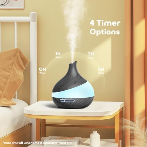 500ML Essential Oil Diffuser with Remote Control and LED Light