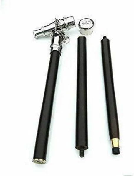 Generic Antique Telescope Walking Cane Brass Stick