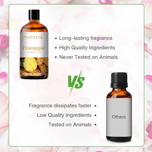 PHATOIL 338floz Pineapple Essential Oil for Aromatherapy and Diffusers