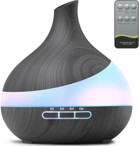 500ML Essential Oil Diffuser with Remote Control and LED Light
