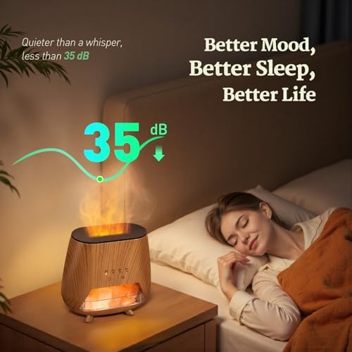 JJNJJN 200ml Aromatherapy Diffuser with LED Light and Humidifier