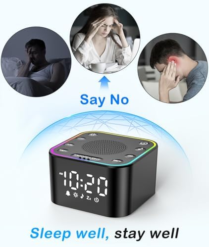 Sound Machine with Alarm Clock 30 Non-Looping Sleep Sounds and Night Light