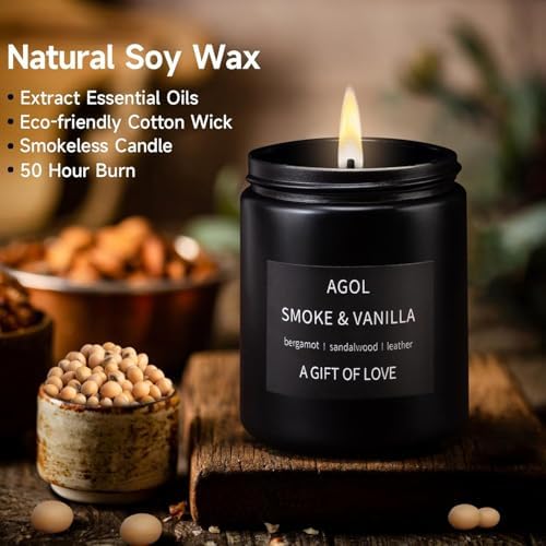 AGOL Men Scented Candle Set 3 Pack