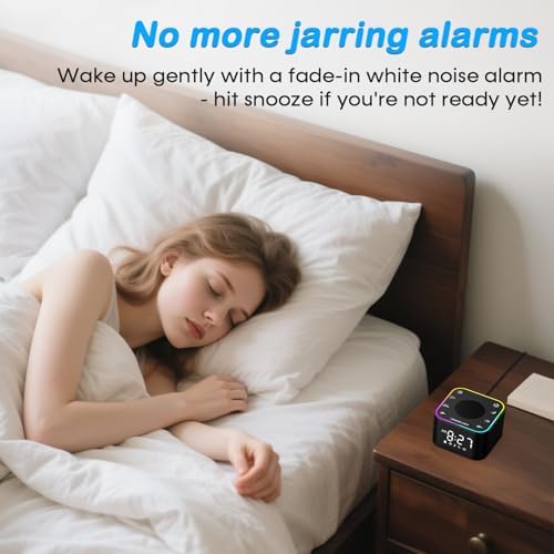 Sound Machine with Alarm Clock 30 Non-Looping Sleep Sounds and Night Light