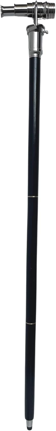 Nautical Wooden Walking Stick with Brass Telescope Handle 38 Inches