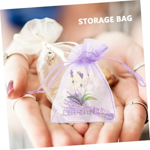 Cabilock Lavender Sachet Bags 20pcs Empty Drawstring Pouches for Herbs and Spices