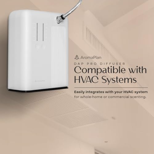 AromaPlan 2025 Waterless HVAC Scent Diffuser 2000 Sq Ft Coverage White