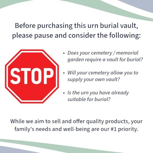 LegacyGuard Durable Polymer Urn Vault - Navy Blue
