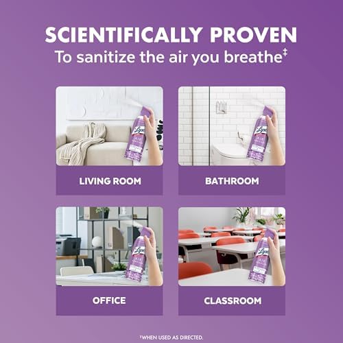 Lysol Air Sanitizer Spray with Lavender Sky Scent 10 oz Pack of 3