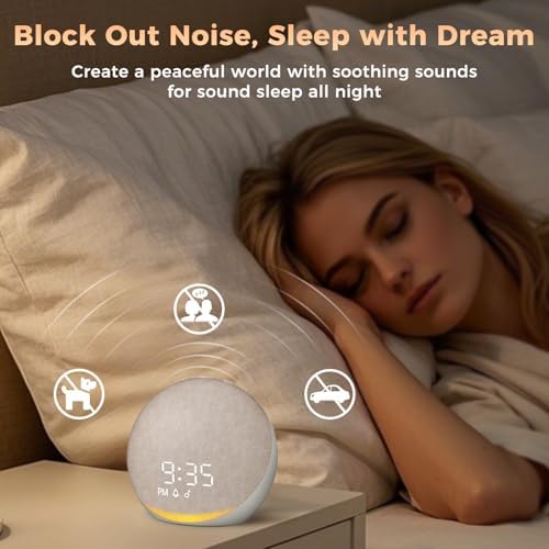 Acedeck Sound Machine Alarm Clock with 25 Sleep Sounds and Bluetooth Speaker