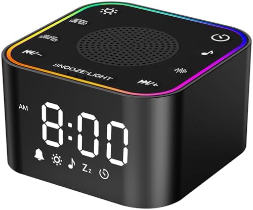 Sound Machine with Alarm Clock 30 Non-Looping Sleep Sounds and Night Light