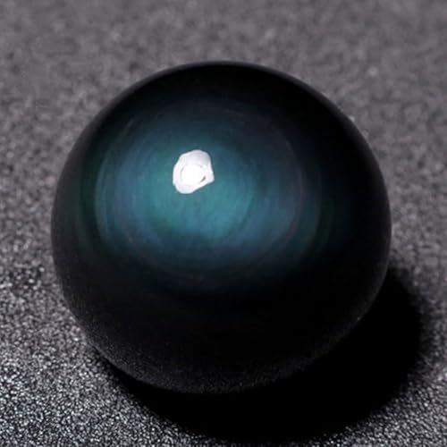 Natural Rainbow Eye Obsidian Crystal Sphere with Stand