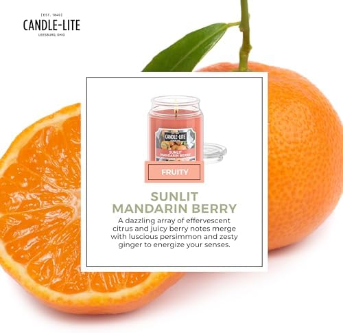 Candle-lite Scented Candles Sunlit Mandarin Berry 18 oz Jar