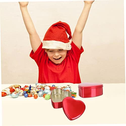 10Pcs Heart Shaped Candy Box Durable Tinplate Storage Container