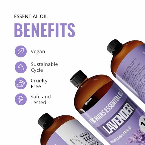 2-Pack Lavender Essential Oil 16 oz Bulk