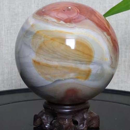 Ocean Jasper Healing Crystal Sphere with Stand 28 Inch