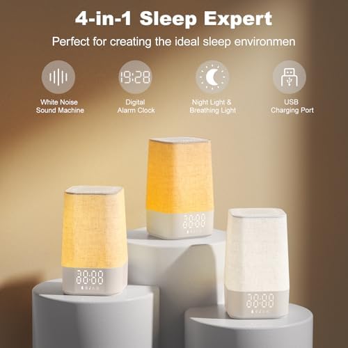 4-in-1 Sunrise Alarm Clock with White Noise and Night Light