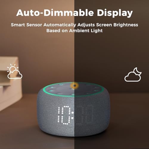 Mojikoo White Noise Alarm Clock with 5W Speaker and Night Lights