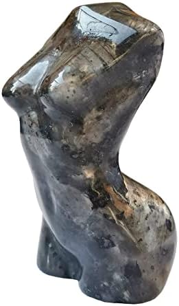 Black Labradorite Healing Crystal Female Figurine Sculpture