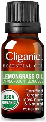 Cliganic USDA Organic Lemongrass Essential Oil 100 Pure