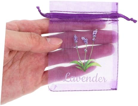 Garneck 20pcs Lavender Sachet Empty Drawstring Bags for Dried Flowers and Herbs