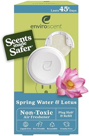 Enviroscent Non-Toxic Air Freshener Spring Water Lotus Plug In