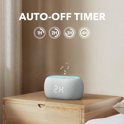 ANJANK White Noise Alarm Clock with Bluetooth Speaker and Night Light