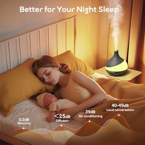 500ML Essential Oil Diffuser with Remote Control and LED Light