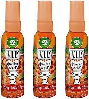 Air Wick VIP Toilet Spray Hawaiian Hotshot 185 Ounce Pack of 3