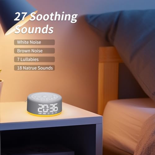 3 in 1 Sound Machine Alarm Clock Night Light