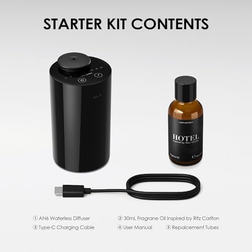 Waterless Essential Oil Diffuser Kit with Hotel Scent Oil