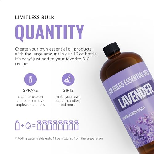 2-Pack Lavender Essential Oil 16 oz Bulk