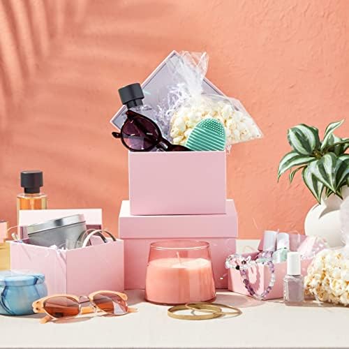 Stockroom Plus 4 Pack Pink Square Nesting Gift Boxes