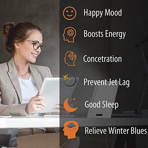 Lukirch Light Therapy Lamp Alarm Clock with Sunrise Sunset Simulation