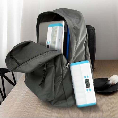 Smart Pill Organizer with 7 Alarms and LED Flash
