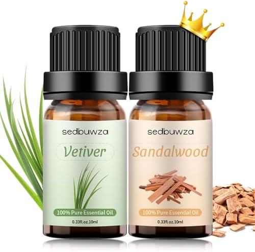 Sedbuwza Sandalwood Vetiver Essential Oil Set 2x10ml