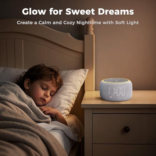 White Noise Machine Alarm Clock with 5W Speaker and 24 Sleep Sounds
