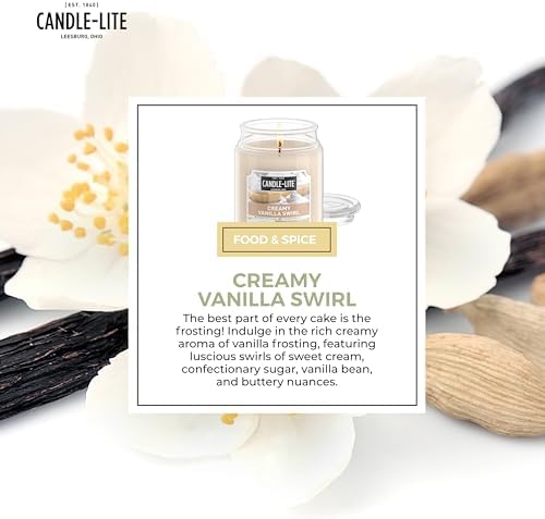 Candle-lite Creamy Vanilla Swirl 18 oz Aromatherapy Candle
