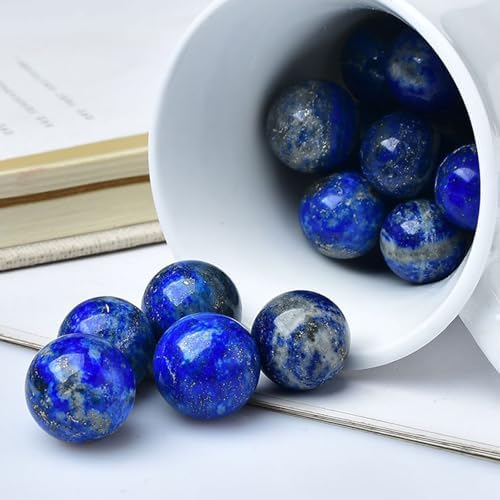 Lapis Lazuli Healing Crystal Sphere with Wooden Stand