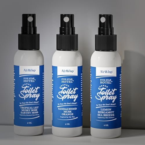 AirWisp Toilet Spray 3 Pack - Hotel Scents Odor Eliminator