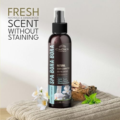 The Crown Choice Natural Air Freshener Spray Patchouli Sandalwood Non-Toxic Deodorizer