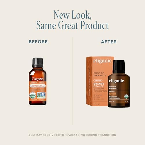 Cliganic Organic Sweet Orange Essential Oil 1oz Pure Natural