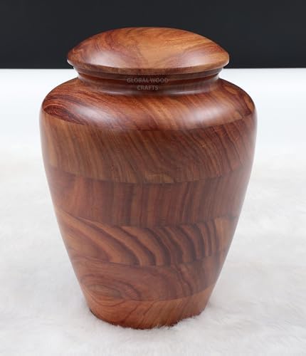 Premium Handcrafted Rosewood Cremation Urn - Medium 6x8 Inches