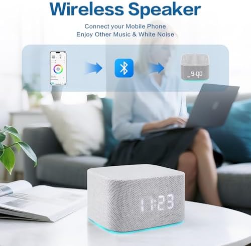White Noise Sound Machine with 32 Sounds and Night Light