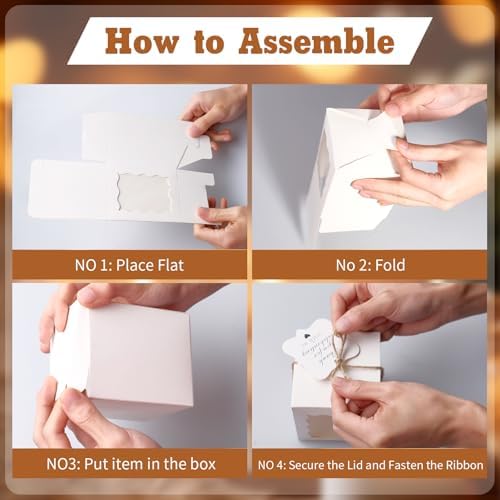 TANEMUDO 60 Piece Candle Gift Box with Clear Window White